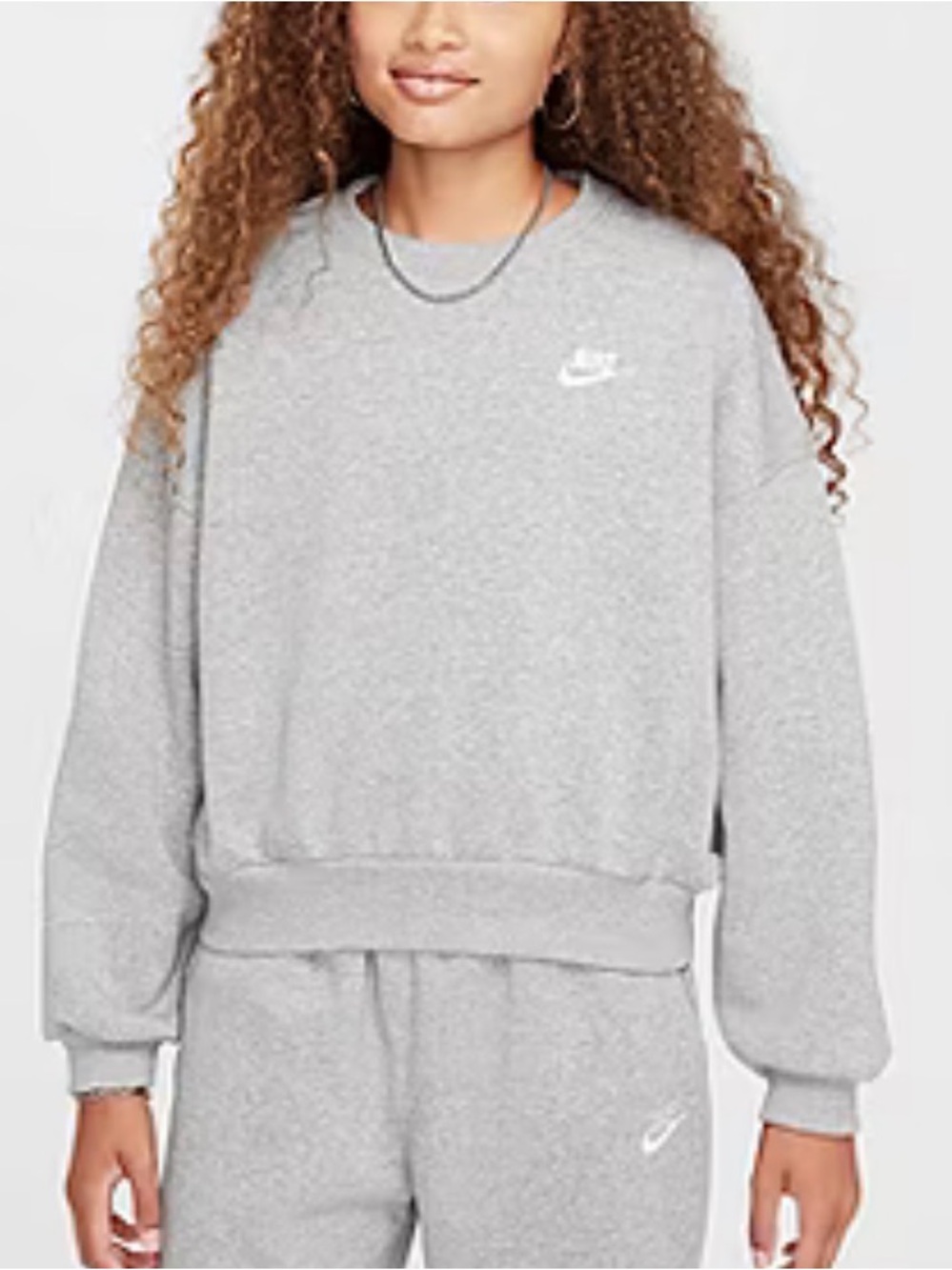 Nike Kids Classic Gray Crew Neck Sweater